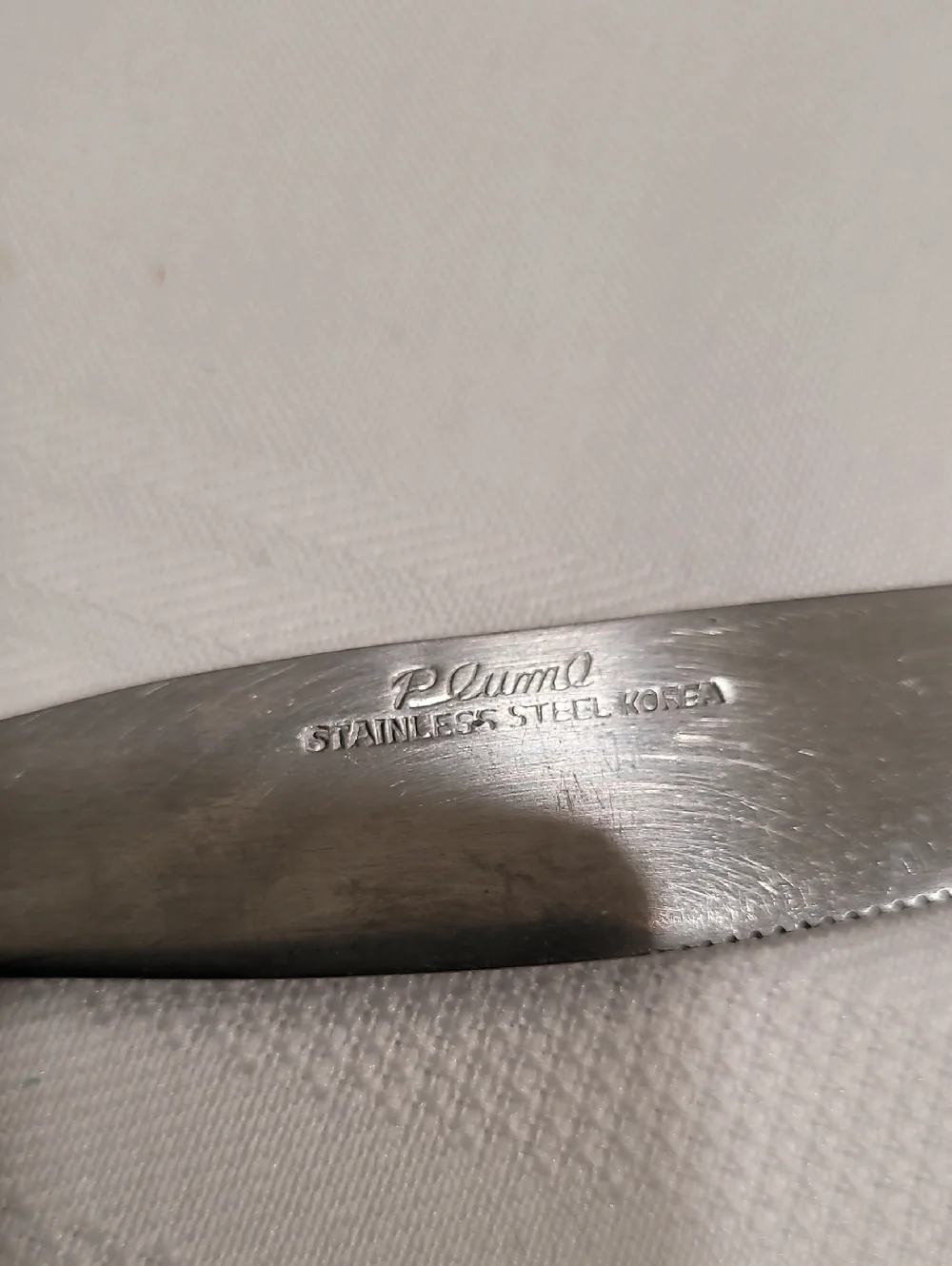 MCM Flatware Spoons Forks Knives Stainless Steel Signed Plume Korea